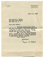 Postmark Murder by Mignon G. Eberhart (First Edition) Signed Letter