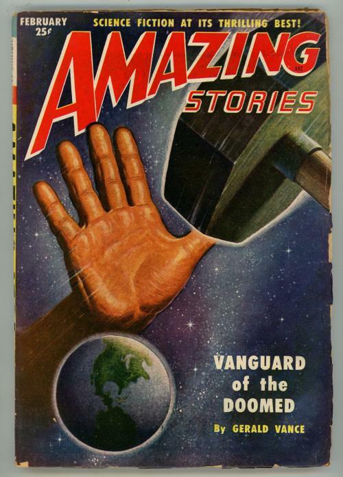 Amazing Stories Feb 1951 First Kendall Foster Crossen Sci-Fi