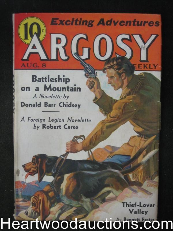 Argosy Aug 08,  1936 French Foregin Legion story by Robert Carse - High Grade