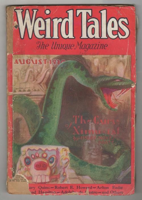 Weird Tales Aug 1930 Hugh Rankin Cvr; Harry Pratt; R. E. Howard; Quinn; Derleth
