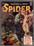 The Spider Aug 1940 DeSoto GGA Bondage/torture Oriental menace Cvr