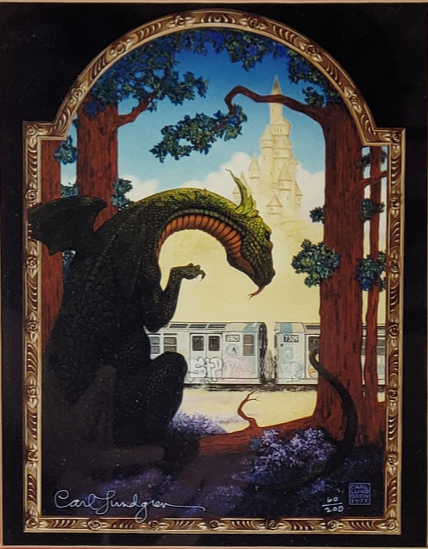 Carl Lundgren "Take the 'A' Train" Signed & Inscribed LTD Art Print #60/200