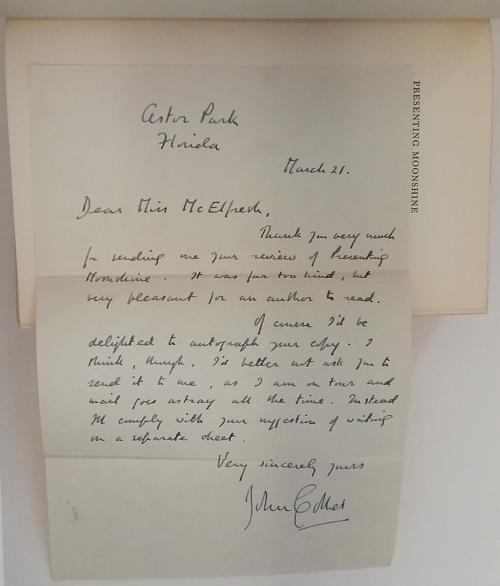 Presenting Moonshine by John Collier (1st Ed.) Signed Mona Harrop McElfresh
