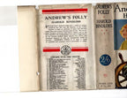 Andrew's Folly by Harold Bindloss (First Edition) Abbey DJ Cover