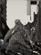 Harry Clarke ART PRINT Illustration EDGAR ALLAN POE "Murder in the Rue Morgue"