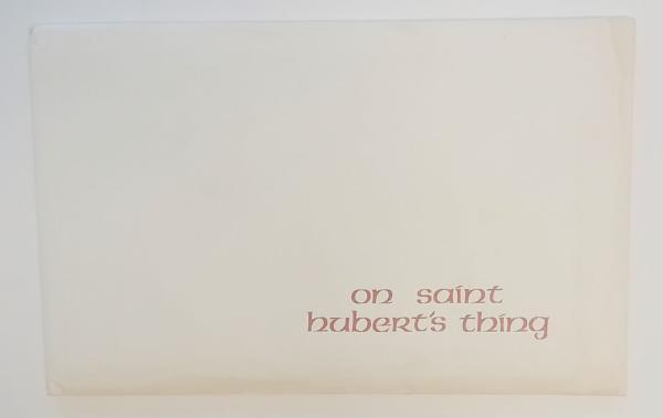 On Saint Hubert's Thing by Chelsea Quinn Yarbro Signed 1st Anne McCaffrey's Copy