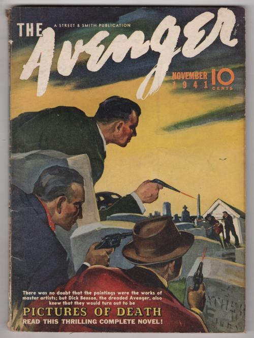 The Avenger Nov 1941 Lenosci Shoot Out at Graveyard Cvr Robeson - Pulp