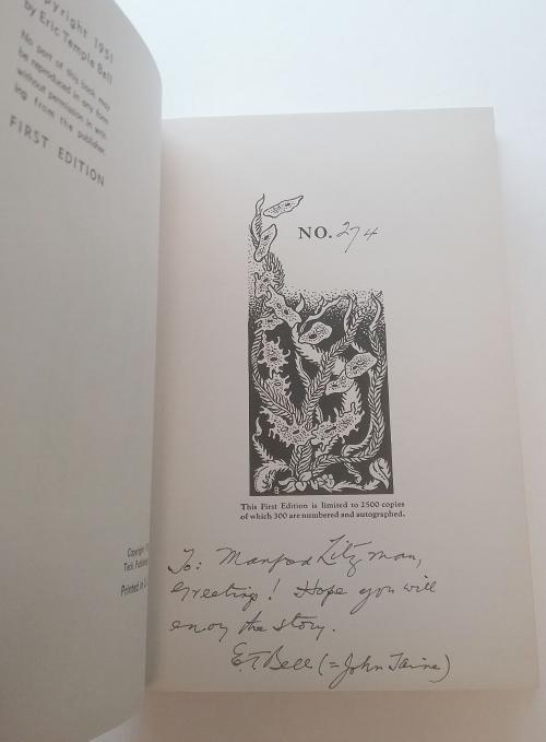 Seeds of Life by John Taine (Limited, First Edition) Signed