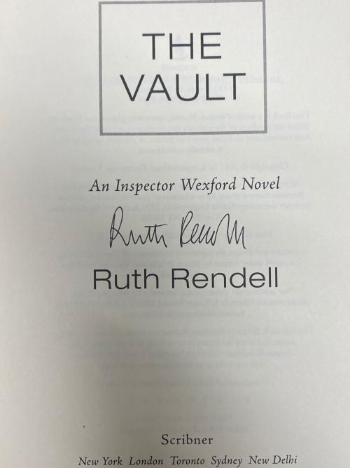 The Vault by Ruth Rendell (First Edition) Signed