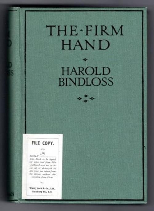 The Firm Hand by Harold Bindloss (First Edition) Hubin listed Mystery