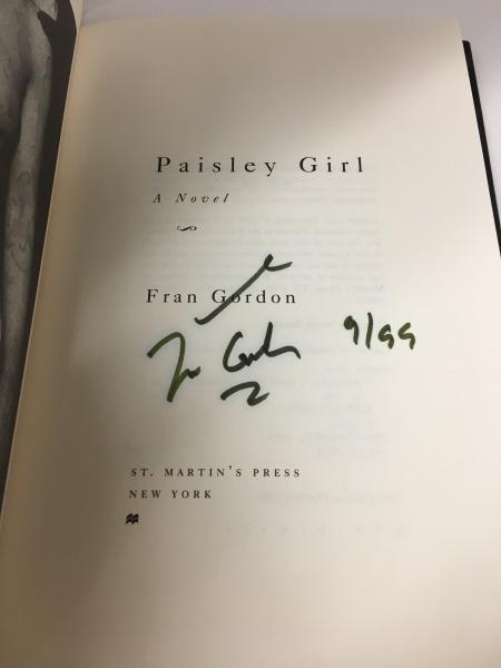 Paisley Girl by Fran Gordon (First Edition) Signed