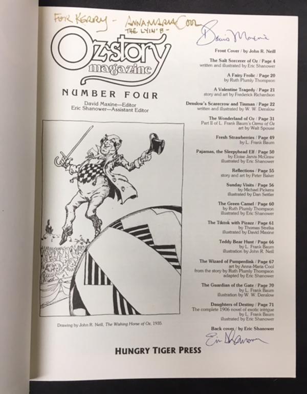 Oz Story Magazine #4 Signature x3 - A. Cool; D. Maxine; E. Shanower