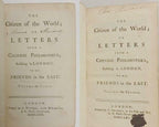 The Citizen of the World by Oliver Goldsmith (anon) 1762 First Edition 2 Vols
