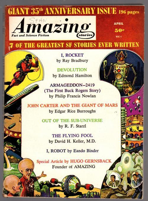 Amazing Stories Apr 1961 Edgar Rice Burroughs, Ray Bradbury