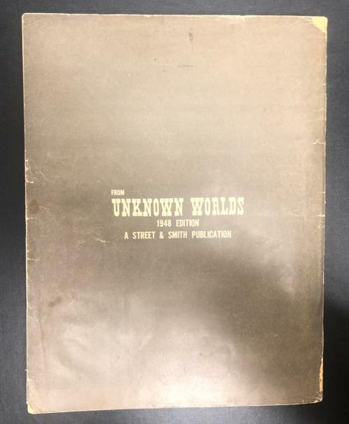From Unknown Worlds 1948 Pulp FIRST; Cartier Cvr: skull, serpent, and gnomes;...