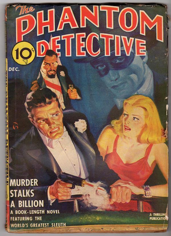 Phantom Detective Dec 1941 Belarski cvr; Roberrt Wallace "Murder Stalks a Billio