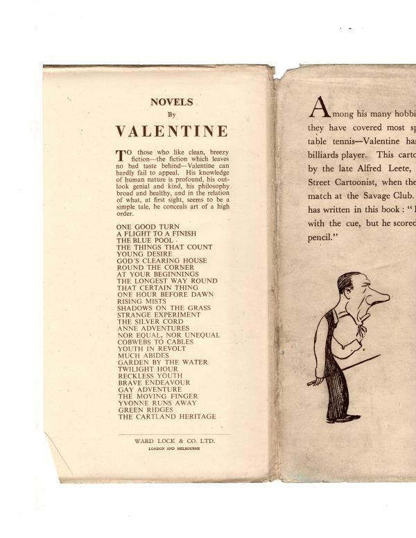 Leaves of Memory by Valentine (First Edition) Ward Lock File Copy