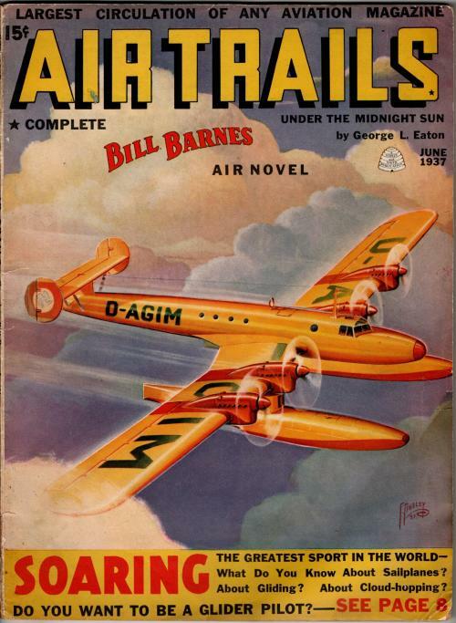 Air Trails Jun 1937 Pulp Frank Tinsley Cvr; Bill Barnes Air Novel by George L...