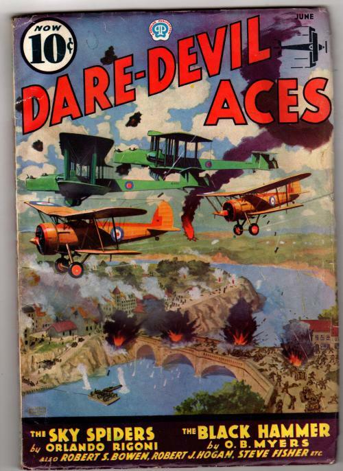 Daredevil Aces Jun 1936 Pulp Orlando Rigoni; O.B. Myers; Robert S. Bowen; Ste...
