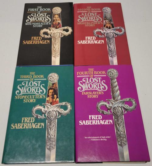 Book of the Lost Swords Series (Complete 8 Volume Set, First) Signed