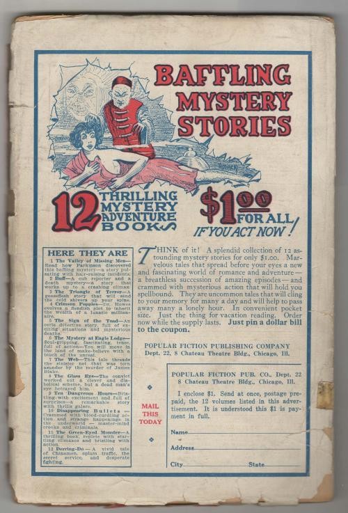 Weird Tales Oct 1926 C. Barker Petrie, Jr. Cvr; Seabury Quinn; August W. Derleth