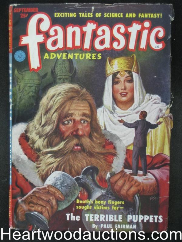 "Fantastic Adventures" September 1951 R.G. Jones Cvr, Valigursky, Edd Cartier