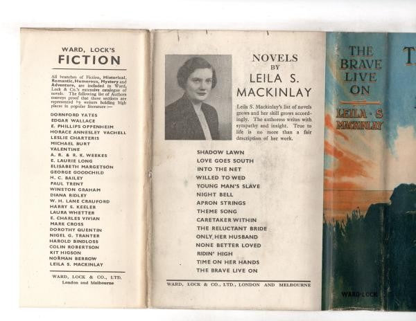 The Brave Live On by Leila S. Mackinlay (First Edition) Ward File Copy