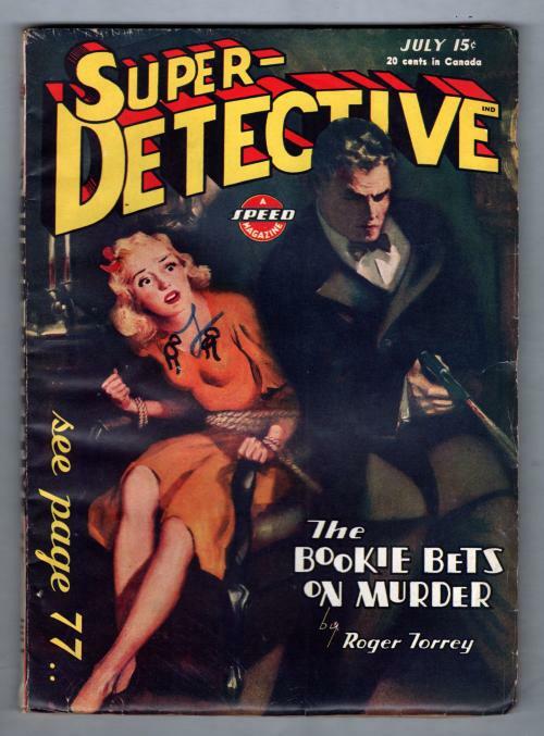 Super Detective Jul 1945 Pulp GG Bondage Cvr; Ray Cummings