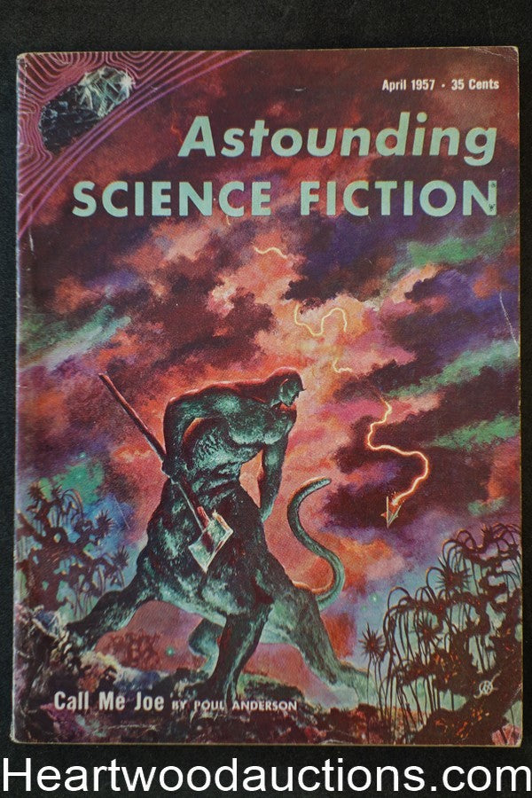 Astounding Science Fiction Apr 1957 Kelly Freas Cover, Poul Anderson
