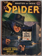 The Spider Nov 1941 DeSoto Cvr; classic Spider portrait; Ed Race - Pulp