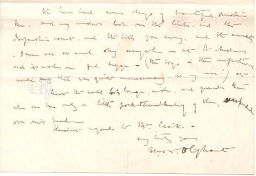 A Beleaguered City by Mrs. Oliphant (First Edition) Includes a Signed Letter