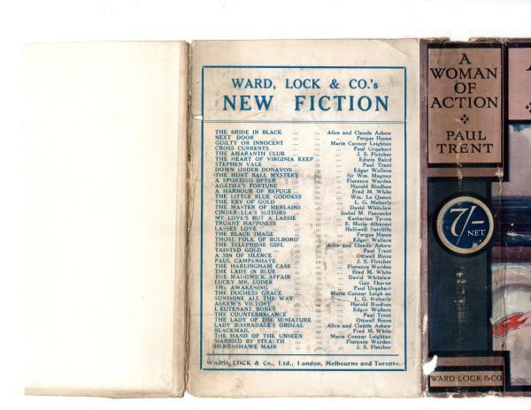 A Woman of Action by Paul Trent (First Edition) Ward File Copy