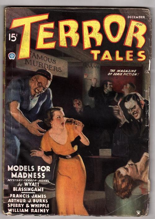 Terror Tales Dec 1935 Howitt cvr Wyatt Blassingame Arthur Burks - Pulp