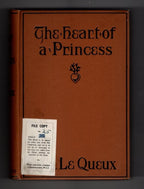 The Heart of a Princess by Wm. Le Queux 1st Ed., Hubin Listed (Rare DJ) File ...