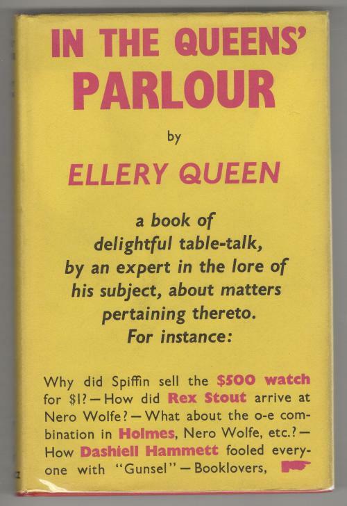 In the Queens' Parlour by Ellery Queen (First UK Edition) Gollancz File Copy