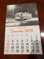 7 Vintage Electric Railroad Calendars, Golden West Books 1971, 1972, 1977, 1978