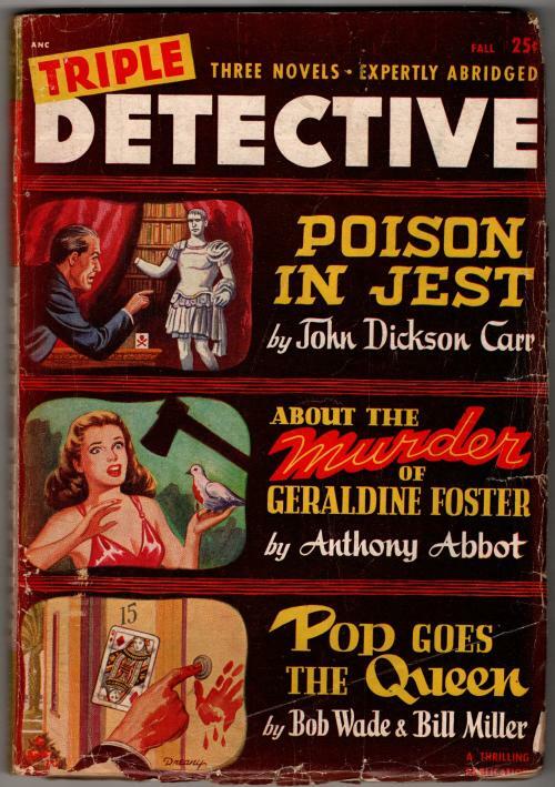 Triple Detective Fall 1948 Dreany Cvr; John Dickson Carr; Anthony Abbot