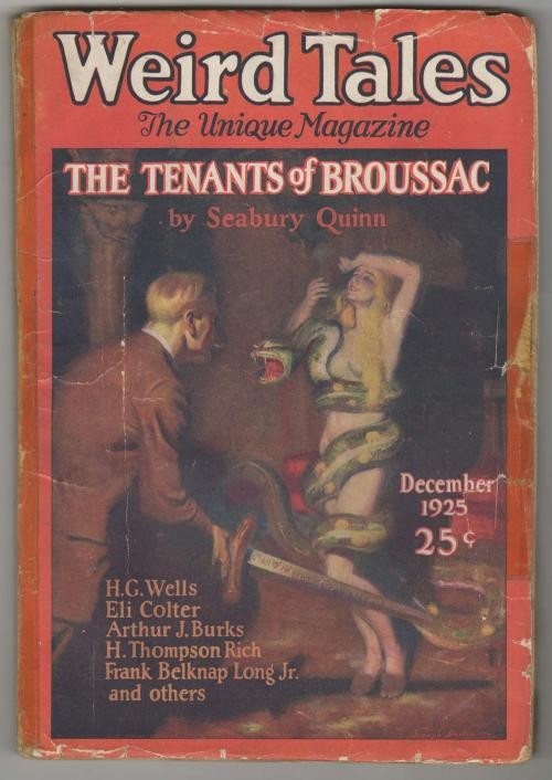 Weird Tales Dec 1925 H.G. Wells, Quinn, Burks, Doolin