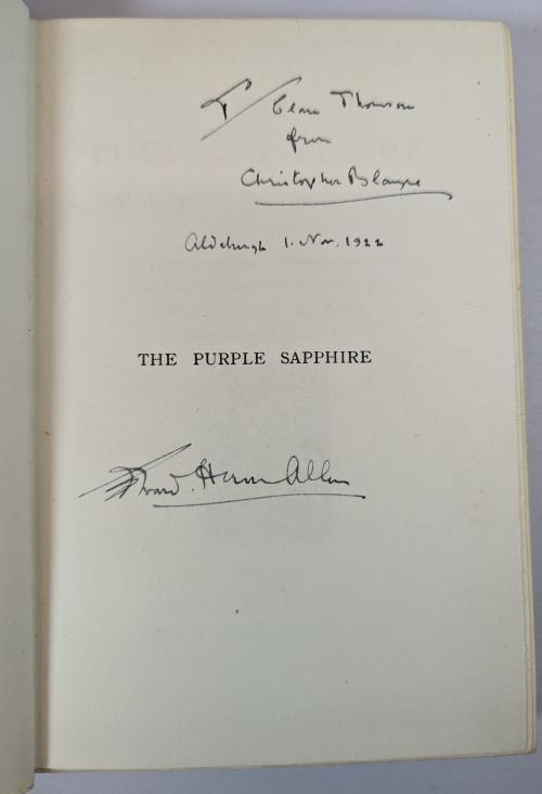 The Purple Sapphire by Christopher Blayre (First Edition) Signed