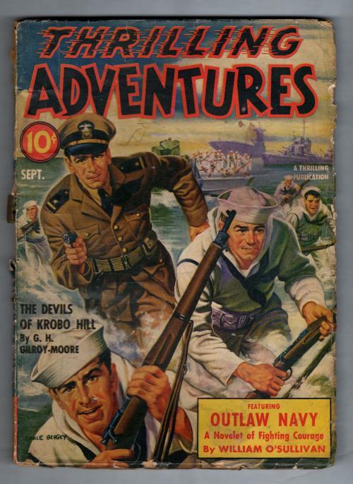 Thrilling Adventures Sep 1942 Earle K. Bergey War Cvr; Harold F. Cruickshank