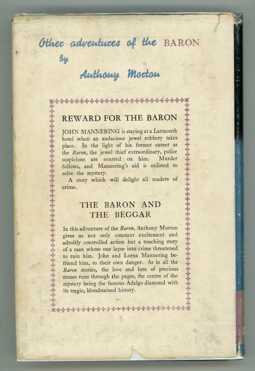 A Rope for the Baron by John Creasey as Anthony Morton (First Edition)