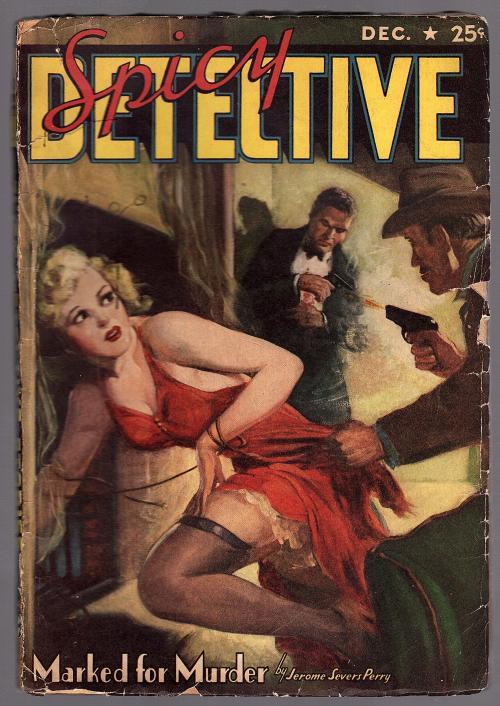 Spicy Detective Dec 1939 GGA Escape Cvr, Jerome Severs Perry - Pulp