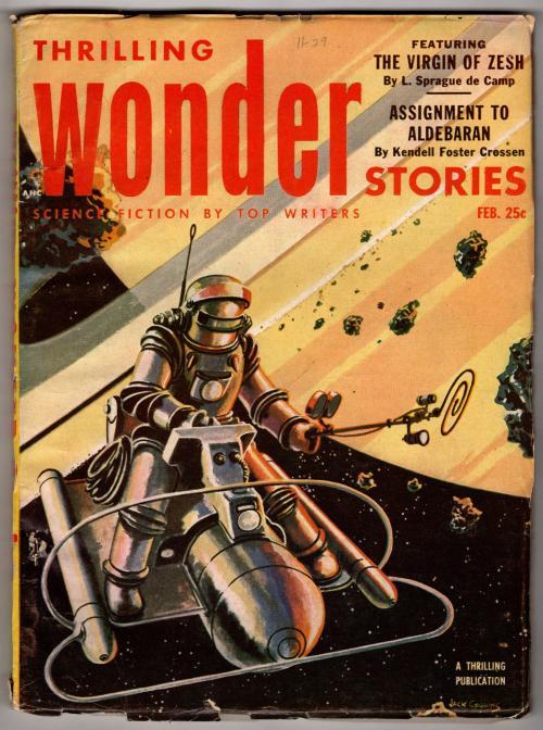 Thrilling Wonder Feb 1953 Jack Coggins Cvr; L. Sprague de Camp