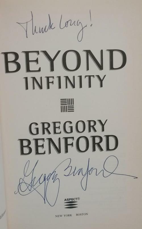 Beyond Infinity by Gregory Benford (First Edition) Signed Presentation Copy