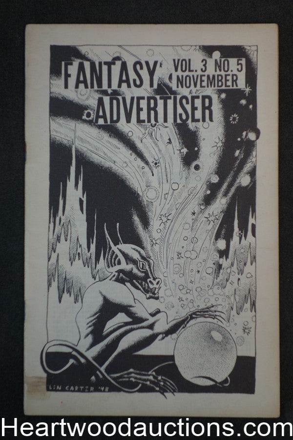 Fantasy Advertiser Vol. 3 #5  Lin Carter- C.A. Smith Tribute November 1949