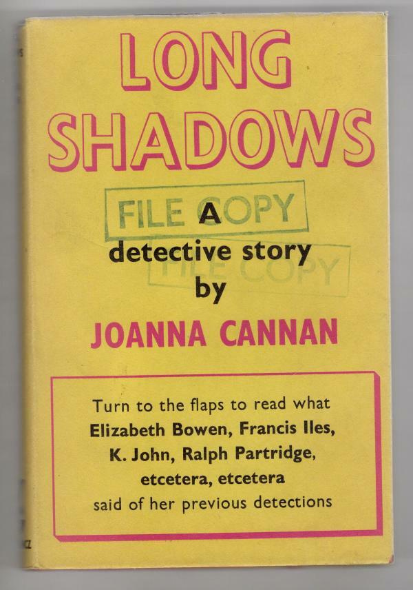 Long Shadows by Joanna Cannan (First Edition) File Copy