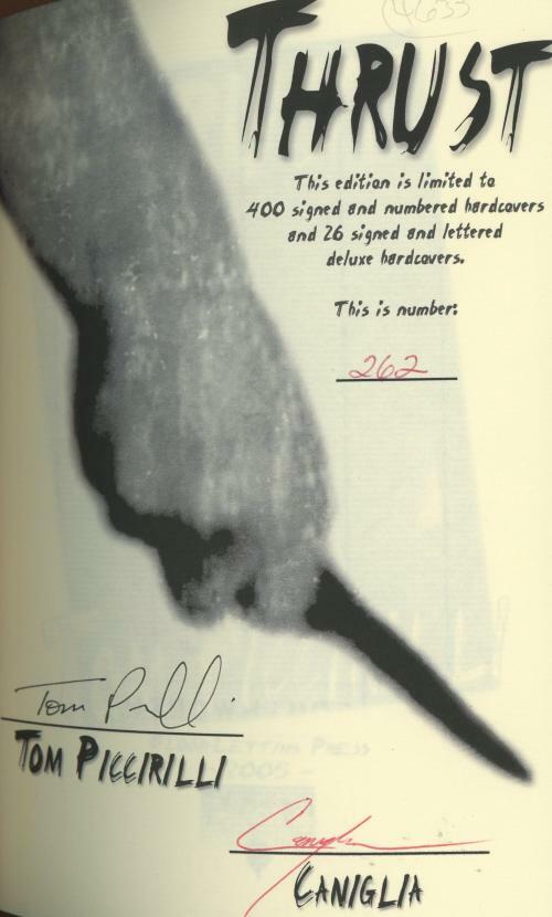 Thrust by Tom Piccirilli (First Limited Edition) Signed