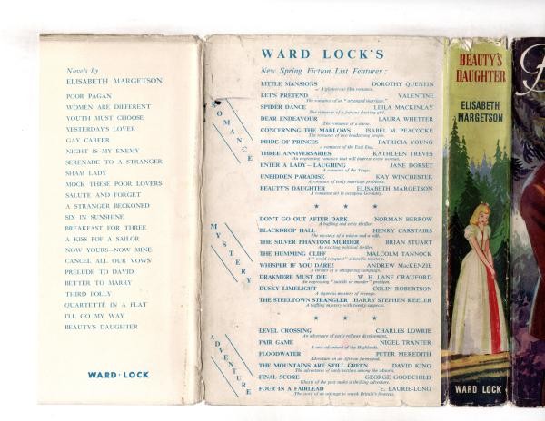Beauty's Daughter by Elizabeth Margetson (First Edition) Ward File Copy