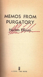 Memos From Purgatory by Harlan Ellison (First Printing) Signed