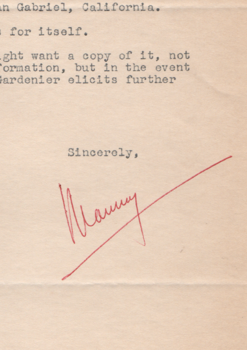 Signed Ellery Queen Typed Letter to Parker Johns, Manfred Lee 1956